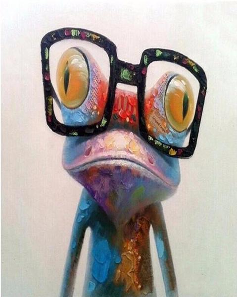DIY Painting By Numbers - Frog (16"x20" / 40x50cm)