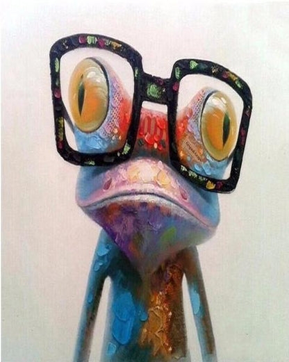 DIY Painting By Numbers - Frog (16"x20" / 40x50cm)