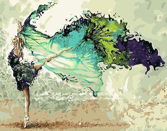 DIY Painting By Numbers - Abstract Dancer (16"x20" / 40x50cm)