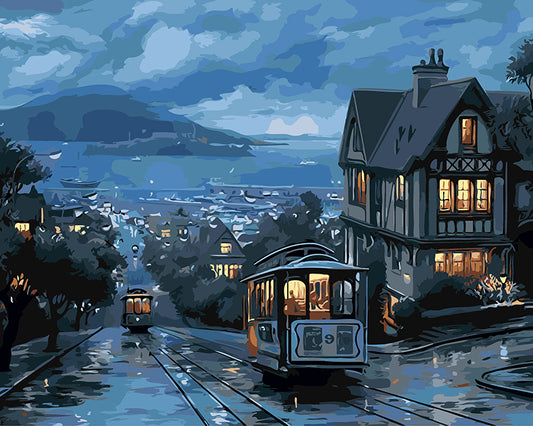 DIY Painting By Numbers - Trolley (16"x20" / 40x50cm)
