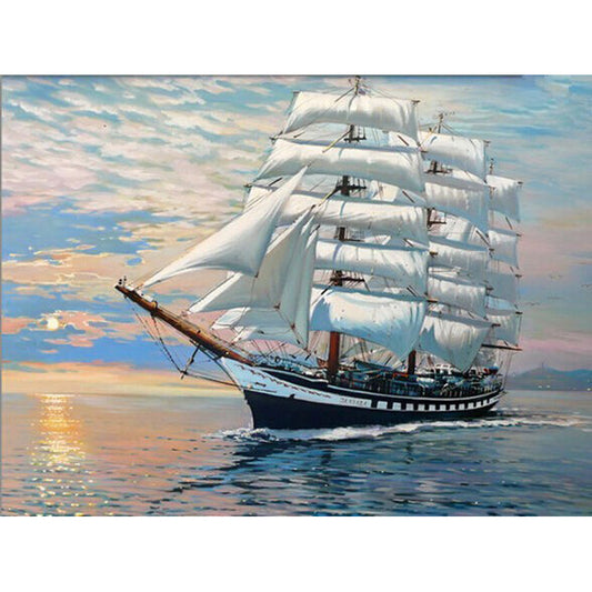 DIY Painting By Numbers - Galleon Ship (16"x20" / 40x50cm)