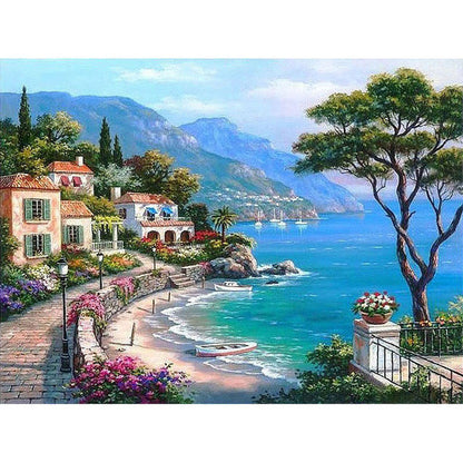 DIY Painting By Numbers - Luxurious Harbor (16"x20" / 40x50cm)